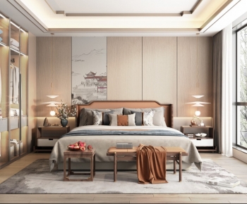 New Chinese Style Bedroom-ID:899745947