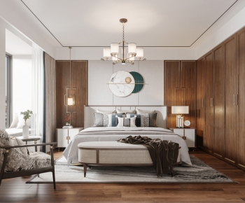New Chinese Style Bedroom-ID:182535899