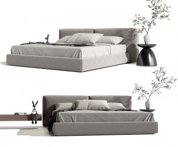 Modern Double Bed-ID:157390125