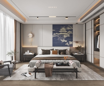 New Chinese Style Bedroom-ID:412168034