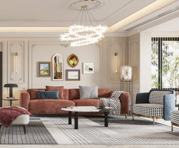 French Style A Living Room-ID:588480001