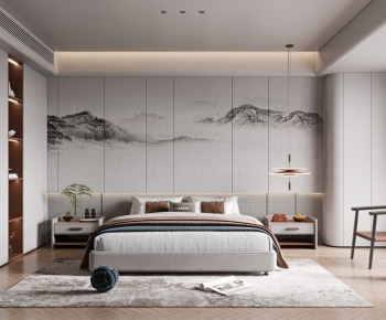 New Chinese Style Bedroom-ID:215372096