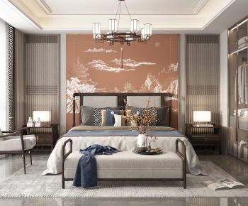 New Chinese Style Bedroom-ID:216350617