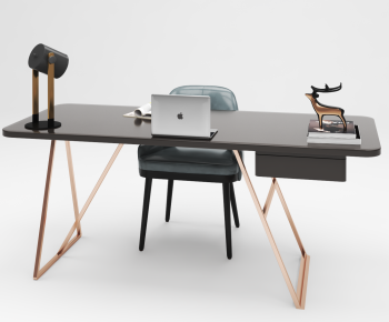 Modern Computer Desk And Chair-ID:912847046