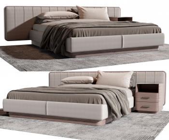 Modern Double Bed-ID:352590151