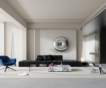 Modern Wabi-sabi Style A Living Room-ID:583967927