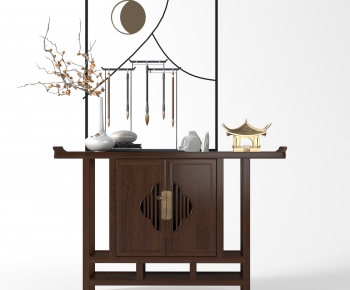 New Chinese Style Entrance Cabinet-ID:830867057