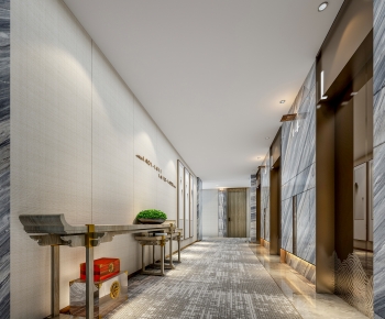 New Chinese Style Corridor Elevator Hall-ID:672940022
