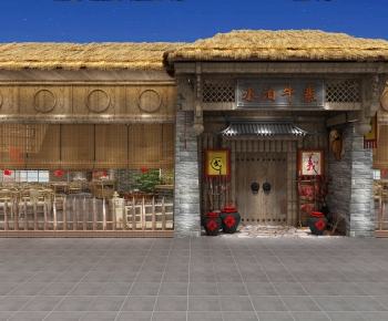 New Chinese Style Facade Element-ID:977744106