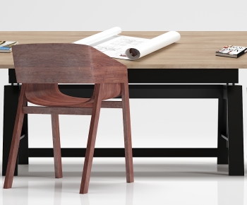 Modern Computer Desk And Chair-ID:542730092