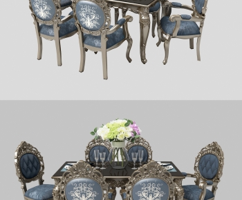 European Style Dining Table And Chairs-ID:254839902