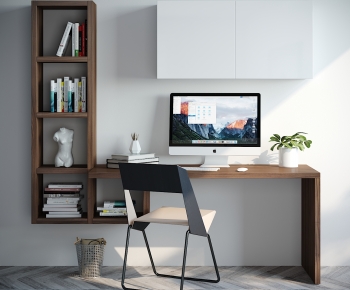 Modern Computer Desk And Chair-ID:383253102