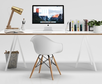 Modern Computer Desk And Chair-ID:801063062