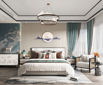 New Chinese Style Bedroom-ID:841517935