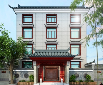 Chinese Style Villa Appearance-ID:195751915