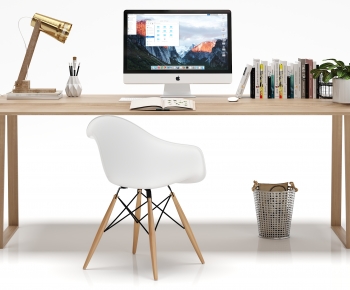 Modern Computer Desk And Chair-ID:698488006