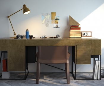 Modern Computer Desk And Chair-ID:713293082