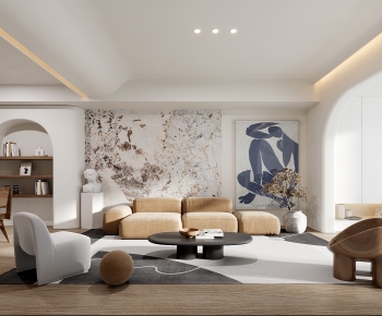 Wabi-sabi Style A Living Room-ID:722837926