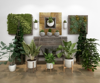 Modern Potted Green Plant-ID:660022977