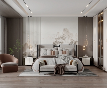 New Chinese Style Bedroom-ID:706535104