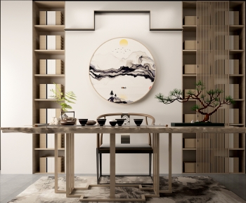 New Chinese Style Tea Tables And Chairs-ID:668220529