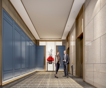 Modern Corridor Elevator Hall-ID:243031026