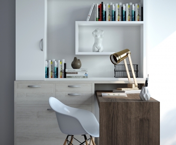 Modern Computer Desk And Chair-ID:818711048
