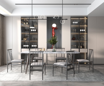 New Chinese Style Dining Room-ID:216665037