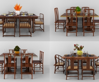 New Chinese Style Dining Table And Chairs-ID:268683914