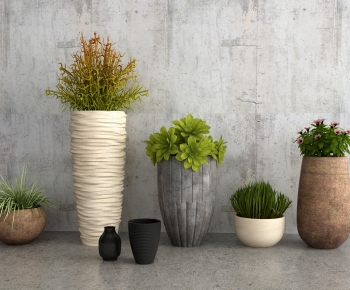 Modern Potted Green Plant-ID:834037071