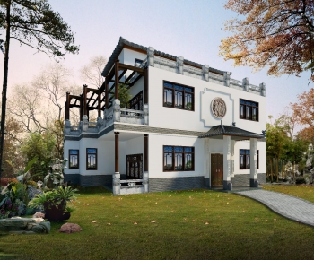 Chinese Style Villa Appearance-ID:462403069