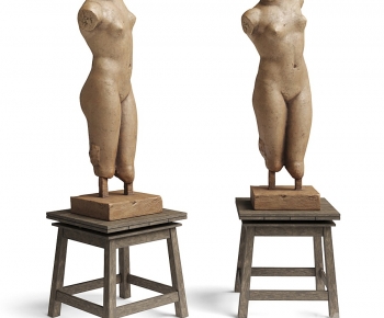 现代经典的女人半身雕塑摆件-ID:778229954