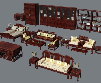 Chinese Style Sofa Combination-ID:266331917