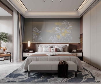 New Chinese Style Bedroom-ID:631117119