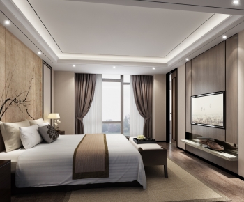 New Chinese Style Bedroom-ID:525620949