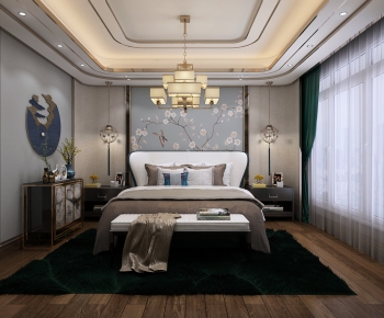 New Chinese Style Bedroom-ID:349987038