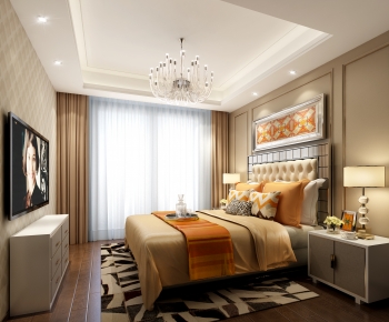 Simple European Style Bedroom-ID:662698984