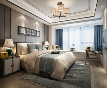 New Chinese Style Bedroom-ID:995417126
