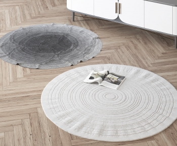 现代圆形地毯-ID:304099089
