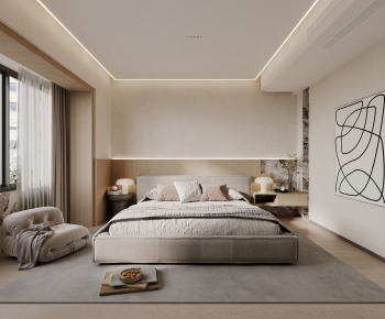 Wabi-sabi Style Bedroom-ID:698800097