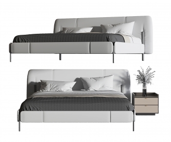 Modern Double Bed-ID:206223011