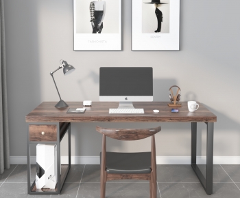 Modern Computer Desk And Chair-ID:873166087