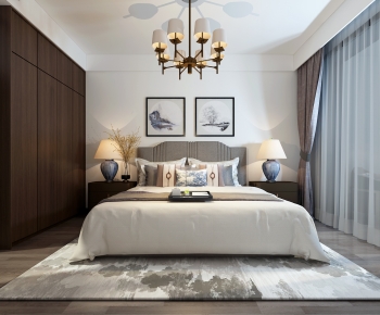 New Chinese Style Bedroom-ID:114829065