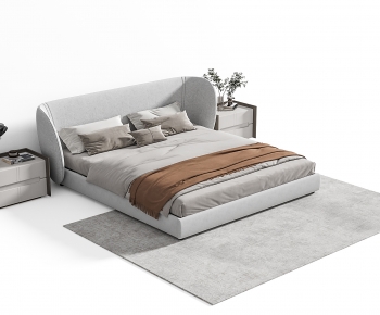 Modern Double Bed-ID:111993075
