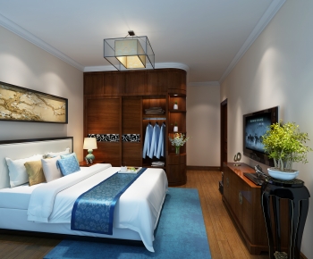 New Chinese Style Bedroom-ID:505014901