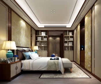 New Chinese Style Bedroom-ID:632234106
