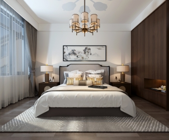 New Chinese Style Bedroom-ID:208734047