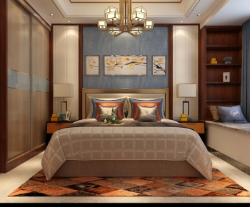 New Chinese Style Bedroom-ID:765187989