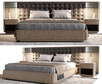 Modern Double Bed-ID:806217915