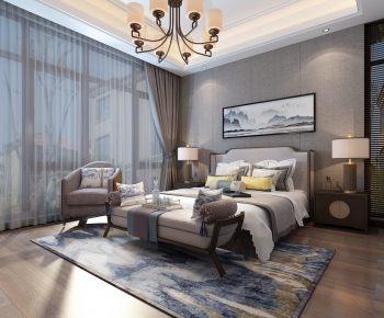 New Chinese Style Bedroom-ID:236701975